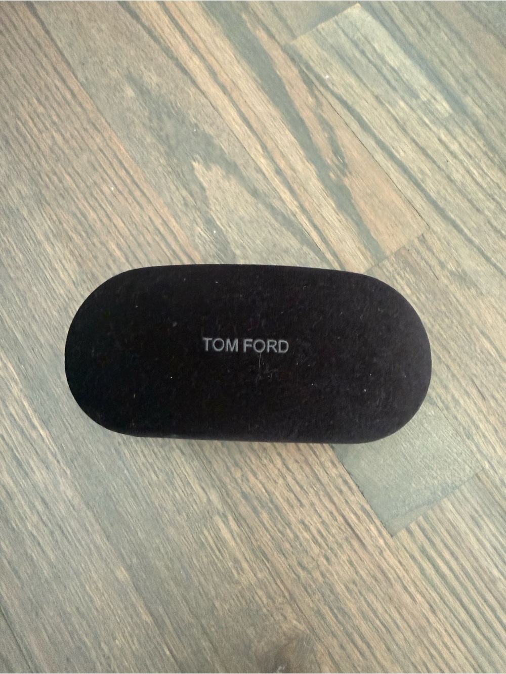 Tom Ford Black Dark Brown Sunglass Case and dust cloth